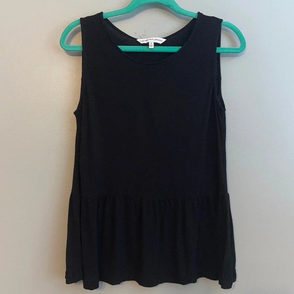 EUC Anthropologie Cupcakes & Cashmere Lenox Peplum Tank Size Small - Picture 2 of 7